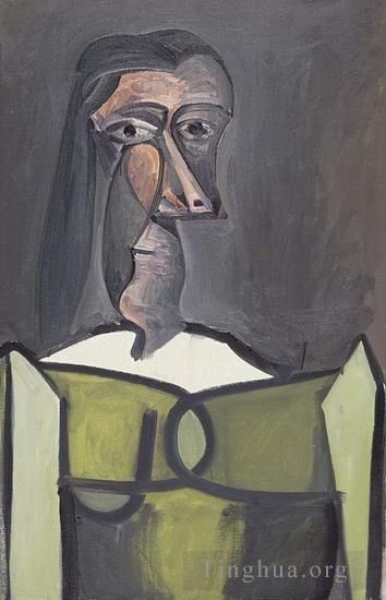 Pablo Picasso's Contemporary Oil Painting - Buste de femme 1922