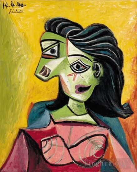 Pablo Picasso's Contemporary Oil Painting - Buste de femme 1940