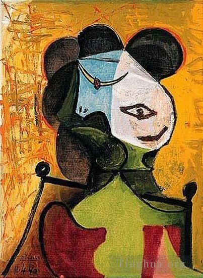 Pablo Picasso's Contemporary Oil Painting - Buste de femme 1960
