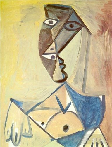 Pablo Picasso's Contemporary Oil Painting - Buste de femme 2 1971