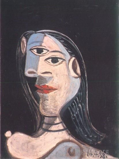 Pablo Picasso's Contemporary Oil Painting - Buste de femme Dora Maar 1938
