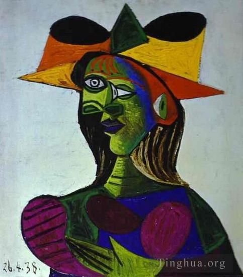 Pablo Picasso's Contemporary Oil Painting - Buste de femme Dora Maar 2 1938