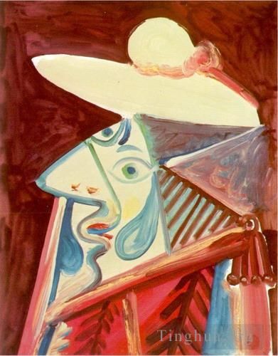 Pablo Picasso's Contemporary Oil Painting - Buste de picador 1971