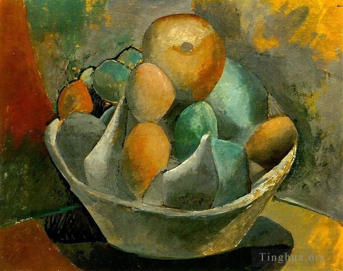 Pablo Picasso's Contemporary Oil Painting - Compotier et fruits 1908