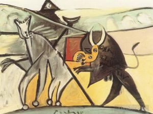 Contemporary Artwork by Pablo Picasso - Courses de taureaux Corrida 1934_2
