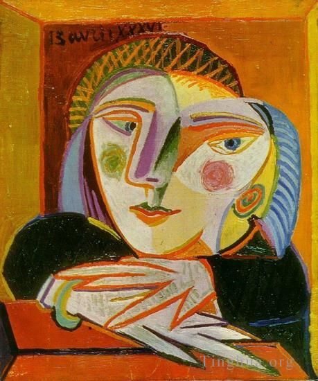 Pablo Picasso's Contemporary Oil Painting - Femme a la fenetre Marie Therese 1936