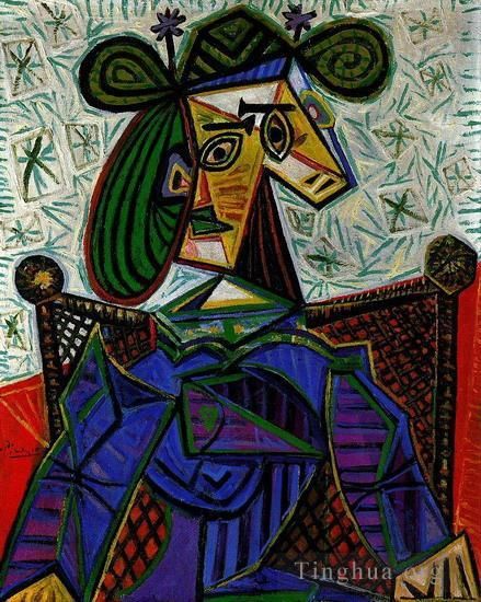 Pablo Picasso's Contemporary Oil Painting - Femme assise dans un fauteuil 1940