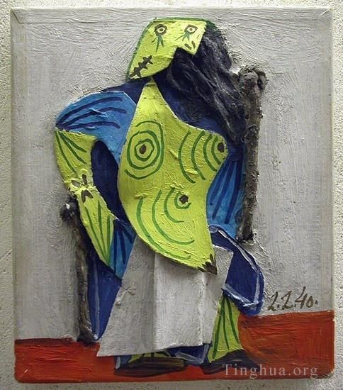 Pablo Picasso's Contemporary Oil Painting - Femme assise dans un fauteuil 2 1940