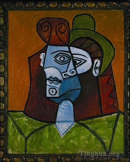 Pablo Picasso's Contemporary Oil Painting - Femme au chapeau vert 1939