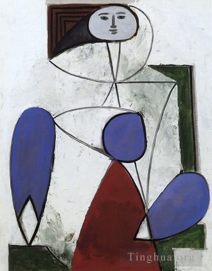 Pablo Picasso's Contemporary Oil Painting - Femme dans un fauteuil 1932