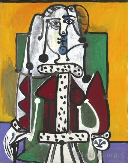 Pablo Picasso's Contemporary Oil Painting - Femme dans un fauteuil 1940