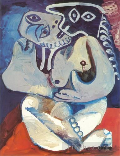 Pablo Picasso's Contemporary Oil Painting - Femme dans un fauteuil 1971