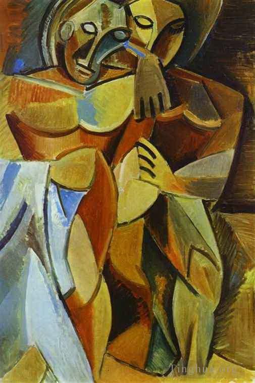 Pablo Picasso's Contemporary Oil Painting - Friendship 1908