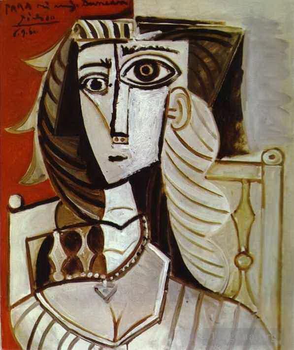 Pablo Picasso's Contemporary Oil Painting - Jacqueline 1960