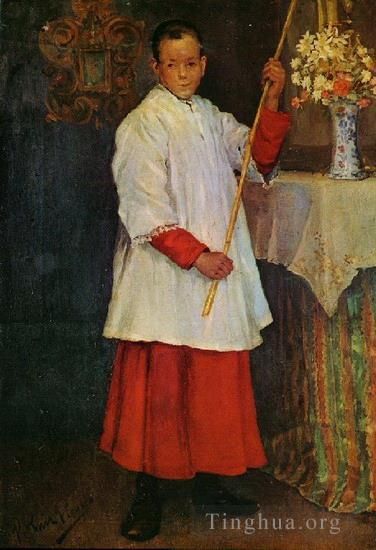 Pablo Picasso's Contemporary Oil Painting - L enfant de choeur 1896