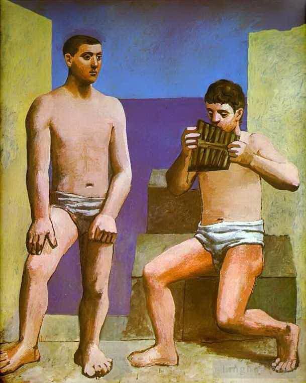 Pablo Picasso's Contemporary Oil Painting - La Flute de Pan 1923