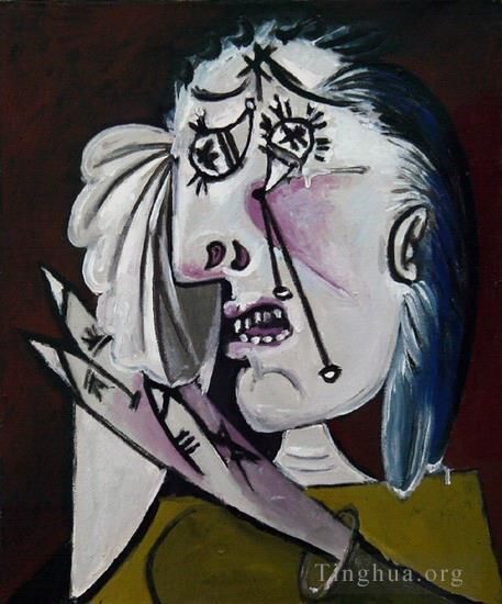 Pablo Picasso's Contemporary Oil Painting - La femme qui pleure 4 1937