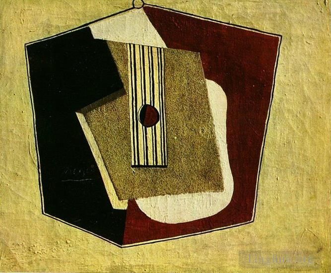 Pablo Picasso's Contemporary Oil Painting - La guitare 1918