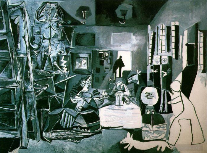 Pablo Picasso's Contemporary Oil Painting - Las Meninas After Velazquez 1957