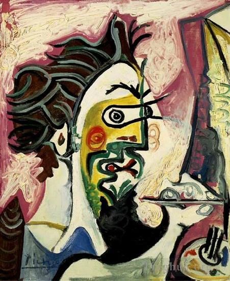 Pablo Picasso's Contemporary Oil Painting - Le peintre II 1963