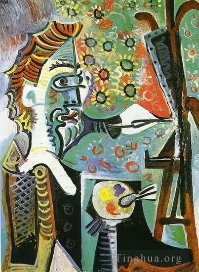 Pablo Picasso's Contemporary Oil Painting - Le peintre III 1963