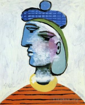 Contemporary Artwork by Pablo Picasso - Marie Therese au beret bleu Portrait de femme 1937