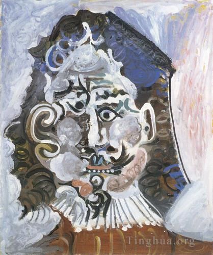 Pablo Picasso's Contemporary Oil Painting - Mousquetaire 1967