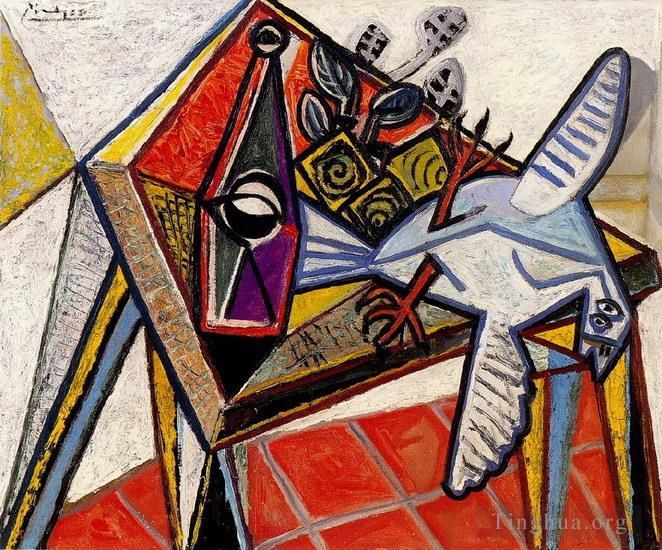 Pablo Picasso's Contemporary Oil Painting - Nature morte avec pigeon 1941