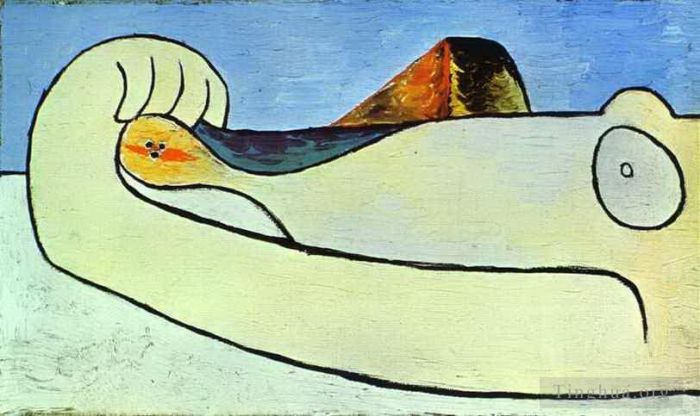 Pablo Picasso's Contemporary Oil Painting - Nude on a Beach 2 1929