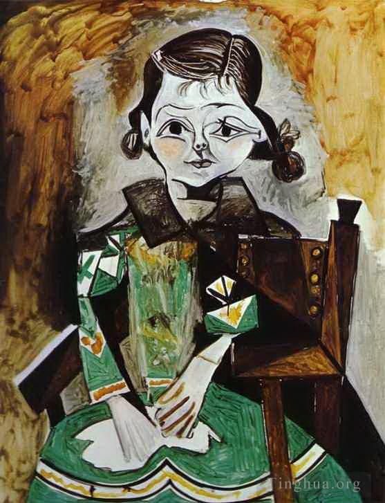 Pablo Picasso's Contemporary Oil Painting - Paloma Picasso 1956
