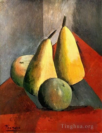 Pablo Picasso's Contemporary Oil Painting - Poires et pommes 1908