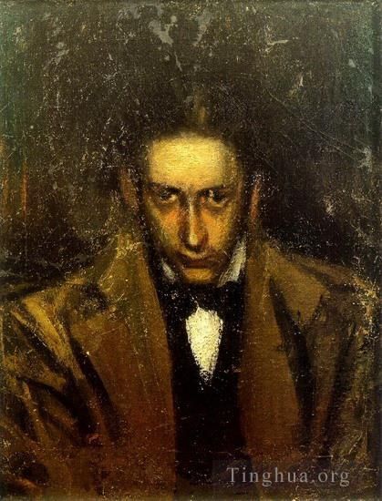 Pablo Picasso's Contemporary Oil Painting - Portrait de Carlos Casagemas 1899