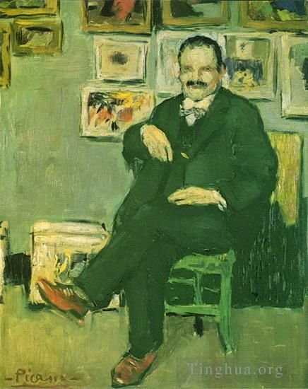 Pablo Picasso's Contemporary Oil Painting - Portrait de Gustave Coquiot Ambroise Vollard 1901