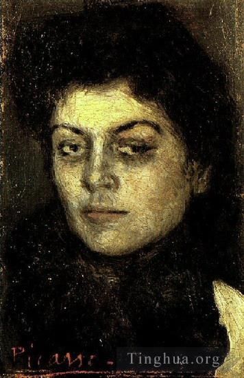 Pablo Picasso's Contemporary Oil Painting - Portrait de Lola Ruiz Picasso 1901