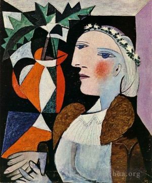 Contemporary Artwork by Pablo Picasso - Portrait de femme a la guirlande 1937
