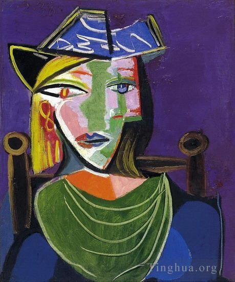 Pablo Picasso's Contemporary Oil Painting - Portrait de femme au beret 1937