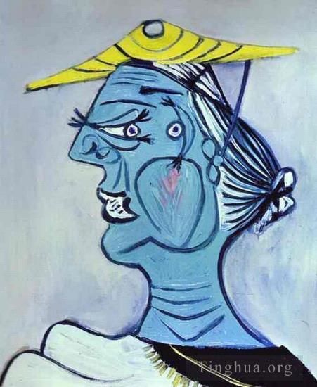 Pablo Picasso's Contemporary Oil Painting - Portrait de femme au chapeau 1938