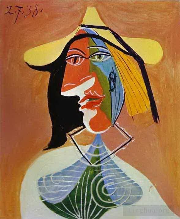 Pablo Picasso's Contemporary Oil Painting - Portrait of a Young Girl 2 1938