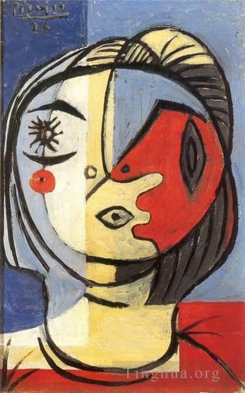 Pablo Picasso's Contemporary Oil Painting - Tete 1926