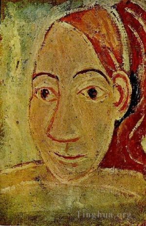 Contemporary Artwork by Pablo Picasso - Tete de femme de face 1906