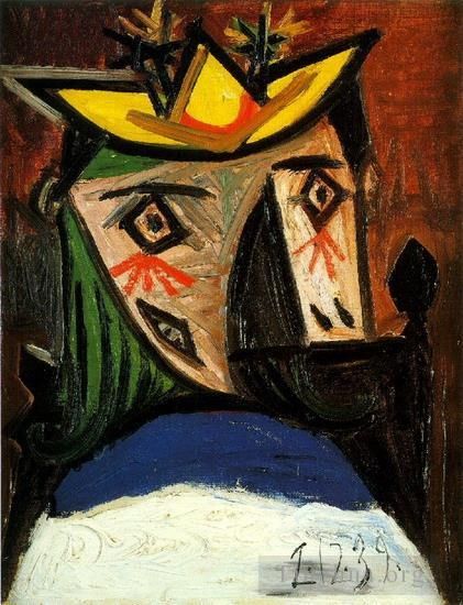 Pablo Picasso's Contemporary Oil Painting - Tete de figure feminine Dora Maar 1939