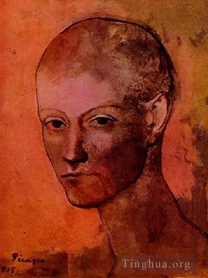 Pablo Picasso's Contemporary Oil Painting - Tete de jeune homme 1906
