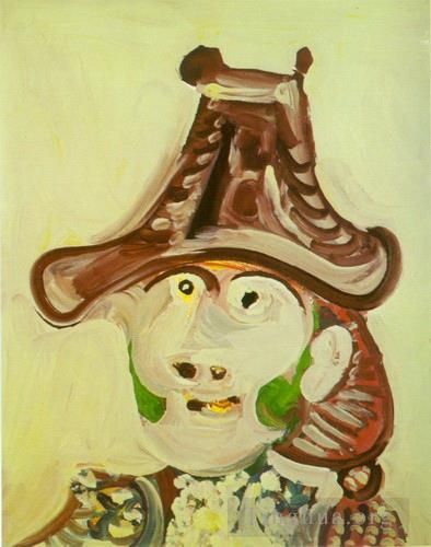 Pablo Picasso's Contemporary Oil Painting - Tete de torero 1971