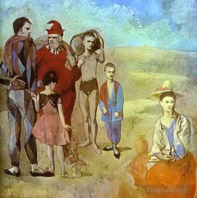 Pablo Picasso's Contemporary Oil Painting - The Family of Saltimbanques 1905
