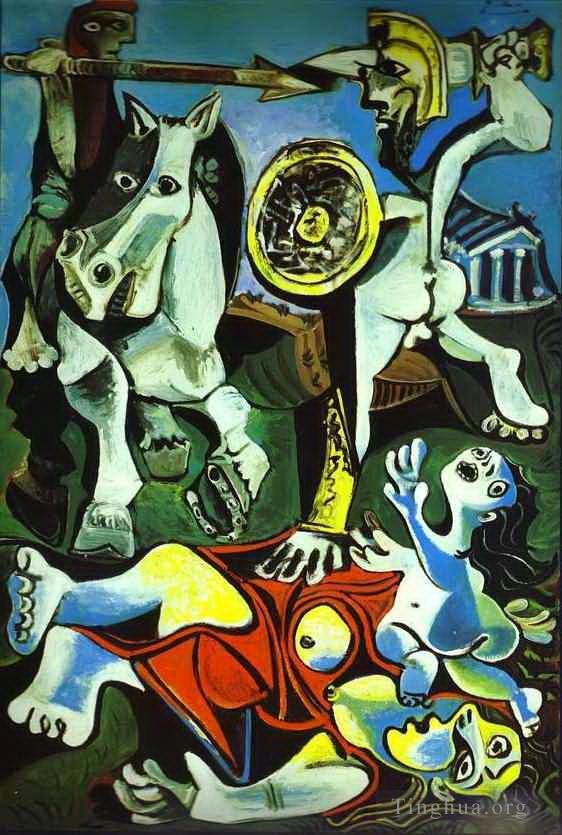 Pablo Picasso's Contemporary Oil Painting - The Rape of the Sabine Women 1962