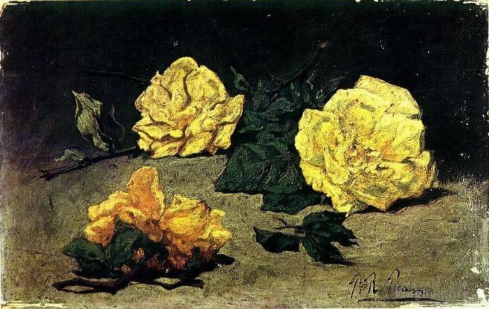 Pablo Picasso's Contemporary Oil Painting - Trois roses 1898