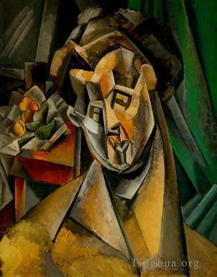 Pablo Picasso's Contemporary Oil Painting - Woman with Pears 1909