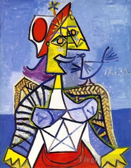 Pablo Picasso's Contemporary Oil Painting - Femme assise 1939