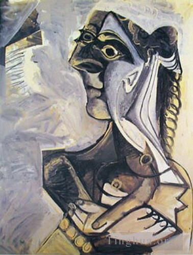 Pablo Picasso's Contemporary Oil Painting - Femme assise 1971