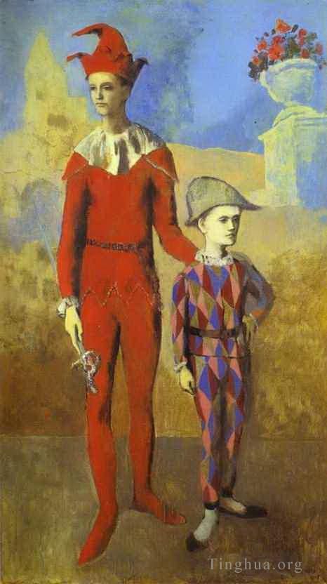 Pablo Picasso's Contemporary Various Paintings - Acrobat and Young Harlequin 1905